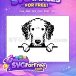 Free Cute Dog Face Free Peeking Design Pet Free SVG 11 - Instant Download