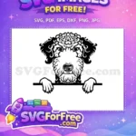 Free Cute Puppy Free Peeking Dog Funny Free SVG - Instant Download