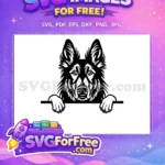 Free Cute Dog Face Free Funny Animal Peeking Free SVG 6 - Instant Download
