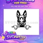 Free Cute Dog Face Free Peeking Window Funny Free SVG 142 - Instant Download