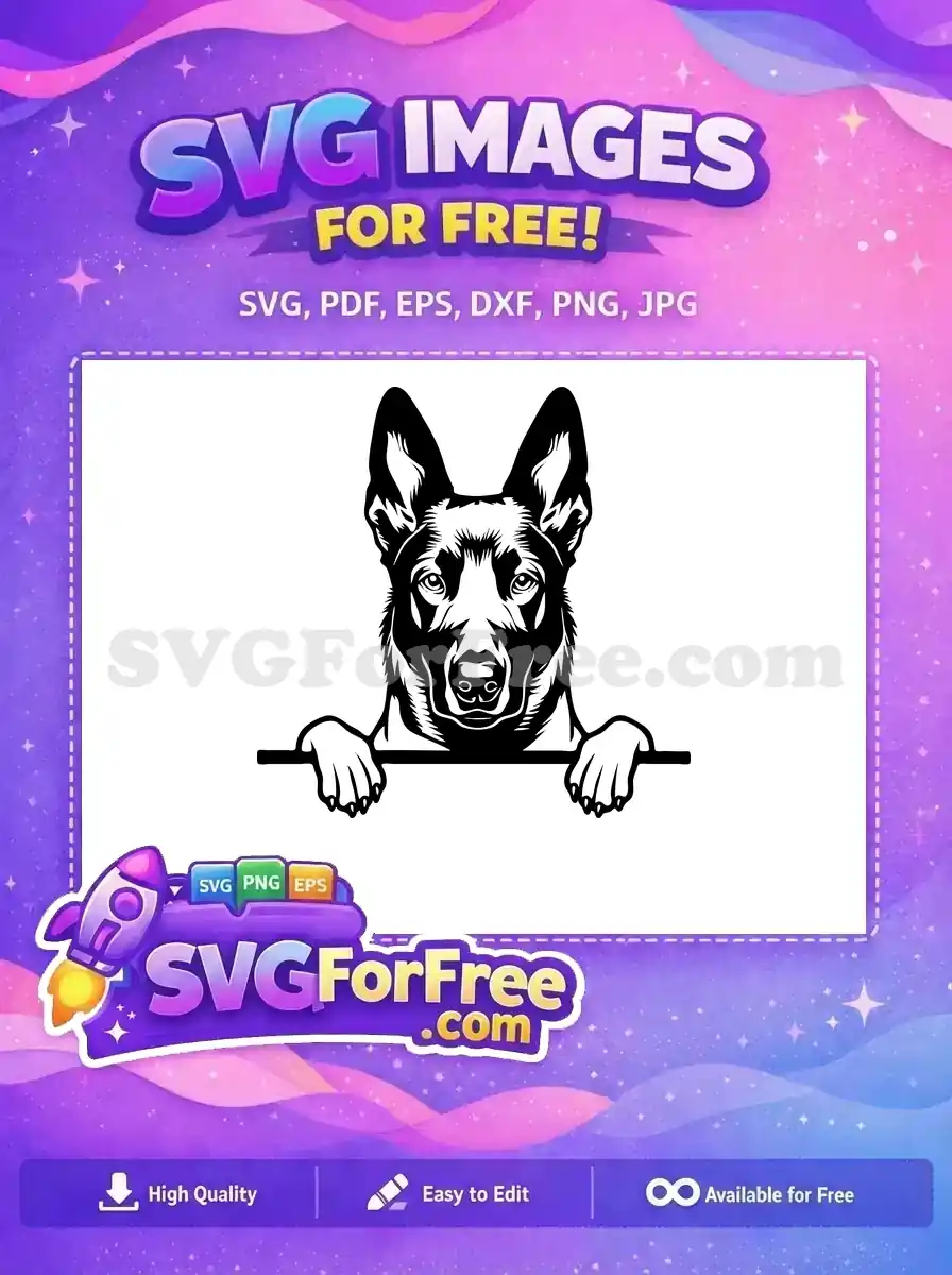 Free Cute Dog Face Free Peeking Window Funny Free SVG 142