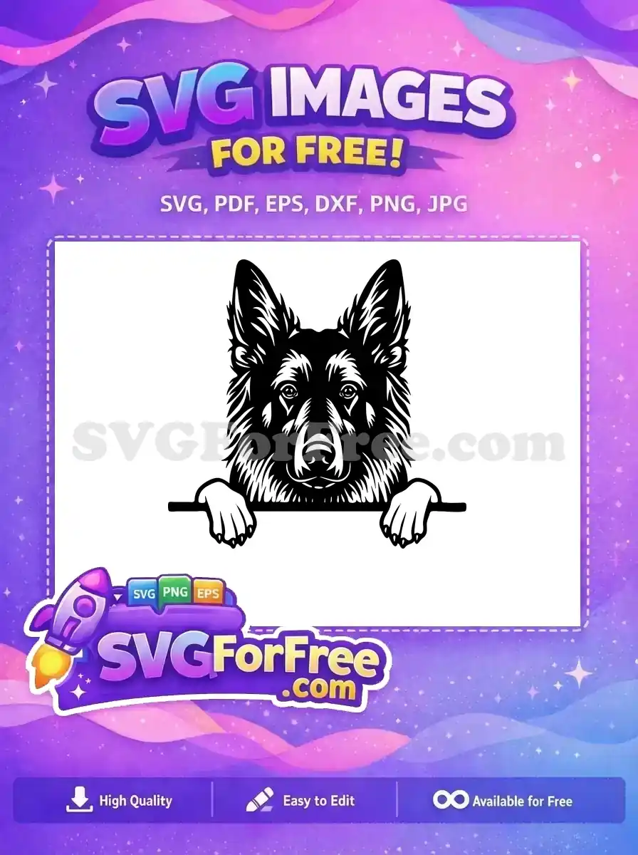 Free Cute Puppy Eyes Free Peeking Dog Art Free SVG 20