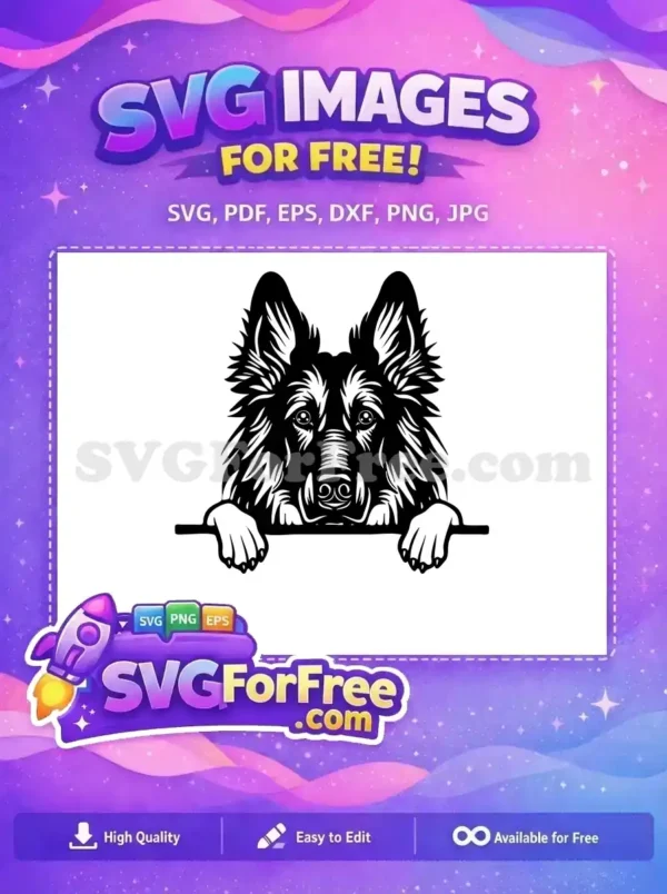 Free Cute Dog Face Free Peeking Window Family Free SVG 2