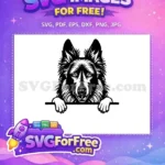 Free Puppy Eyes Free Cute Face Dog Peeking Free SVG 2 - Instant Download