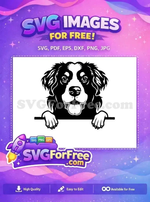 Free Cute Puppy Face Free Funny Peeking Dog Free SVG 21