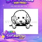 Free Cute Puppy Face Free Peeking Dog Art Free SVG 40 - Instant Download