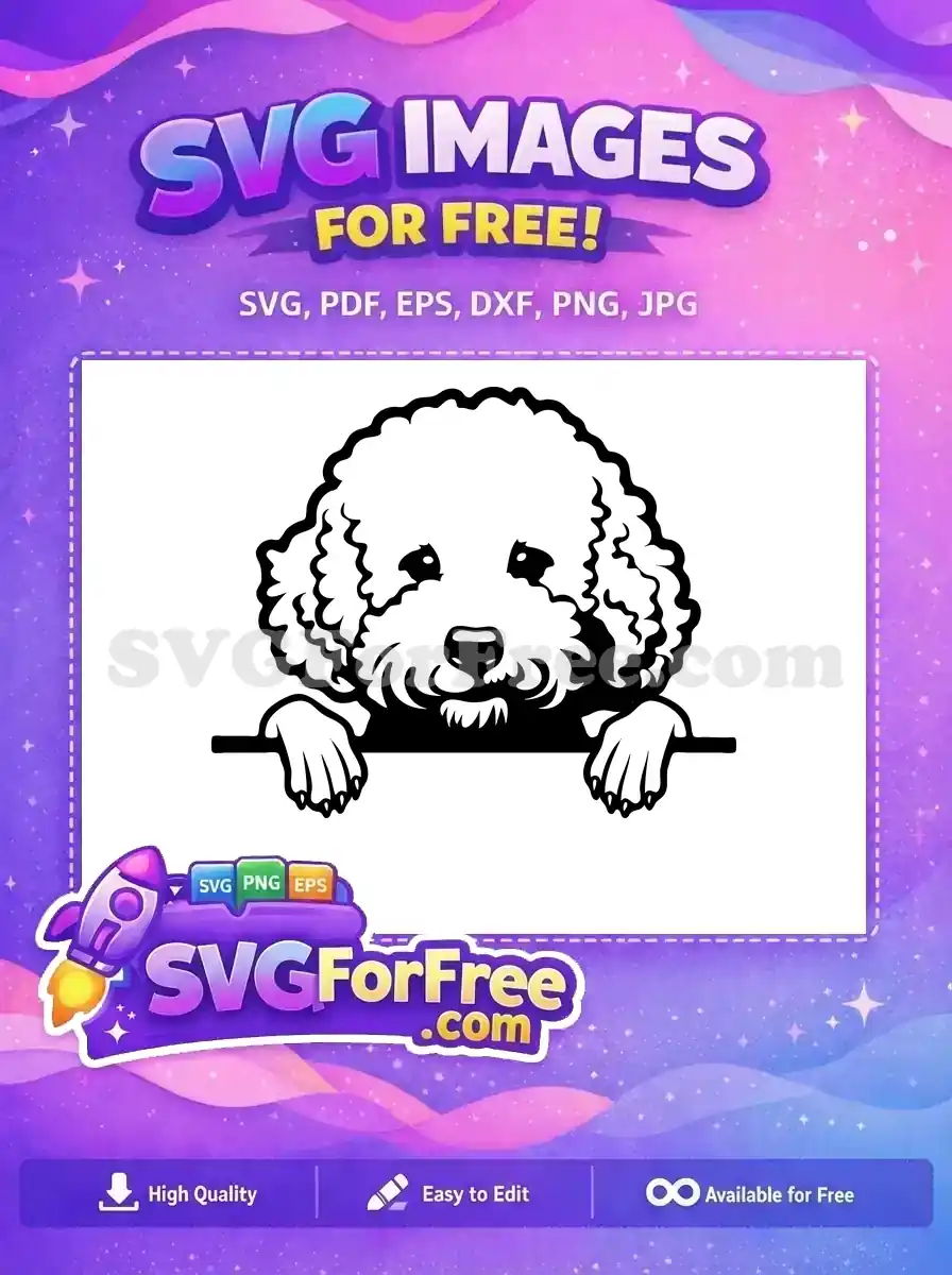Free Cute Puppy Face Free Peeking Dog Art Free SVG 40