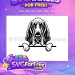 Free Cute Dog Face Free Peeking Dog Window Free SVG 7 - Instant Download