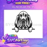 Free Cute Dog Face Free Peeking Window Funny Free SVG 144 - Instant Download