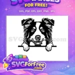 Free Cute Dog Face Free Peeking Brown Puppy Free SVG 2 - Instant Download