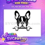 Free Cute Puppy Free Head Peeking Dog Free SVG 2 - Instant Download