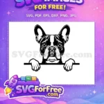 Free Cute Puppy Face Free Peeking Dog Cartoon Free SVG 6 - Instant Download
