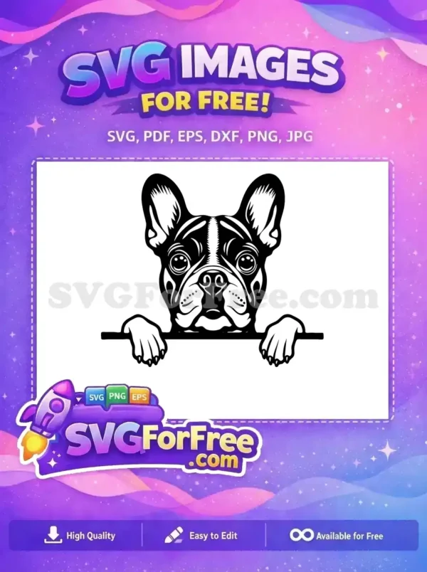 Free Cute Puppy Free Peeking Dog Pet Free SVG 6