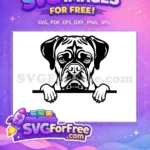 Free Puppy Eyes Free Nose Cute Peeking Dog Free SVG 2 - Instant Download