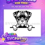Free Cute Dog Face Free Funny Pet Peek Free SVG 6 - Instant Download
