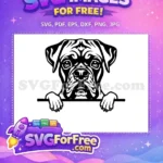 Free Cute Eyes Free Funny Face Peeking Dog Free SVG 5 - Instant Download