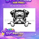 Free Cute Puppy Eyes Free Dog Peek Animal Free SVG 3 - Instant Download