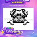Free Cute Puppy Free Funny Peeking Dog Free SVG 18 - Instant Download