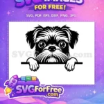 Free Cute Dog Face Free Peeking Window Animal Free SVG 5 - Instant Download