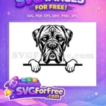 Free Cute Puppy Face Free Peeking Dog Art Free SVG 41 - Instant Download