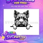 Free Cute Dog Face Free Funny Peeking Dog Free SVG 25 - Instant Download