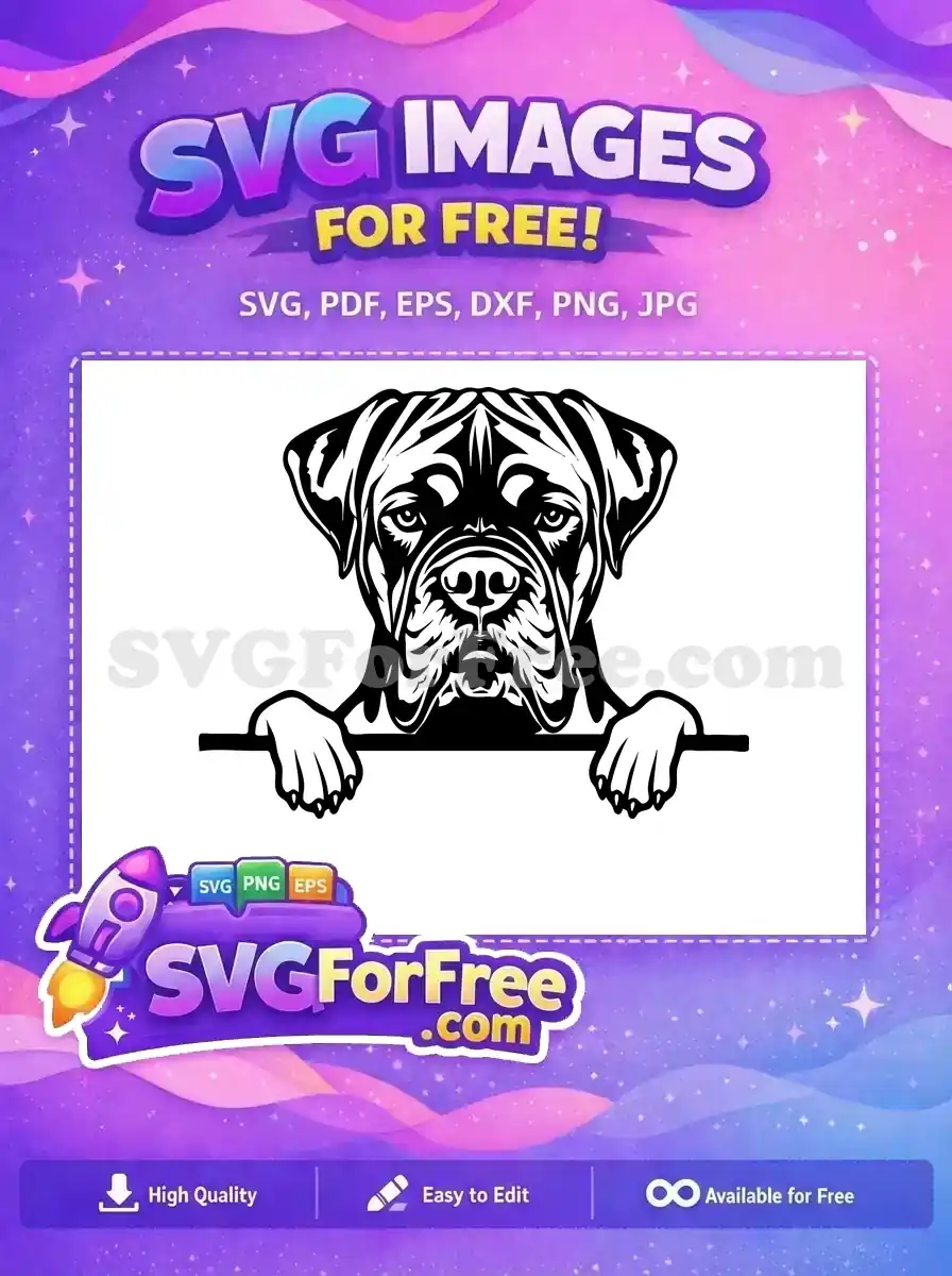 Free Cute Dog Face Free Peeking Window Funny Free SVG 149