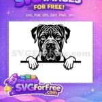 Free Cute Puppy Eyes Free Peek a Boo Dog Free SVG - Instant Download