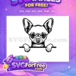 Free Cute Dog Face Free Funny Peeking Dog Free SVG 26 - Instant Download