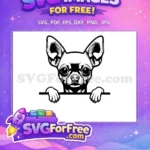 Free Cute Puppy Eyes Free Funny Face Peeking Dog Free SVG 11 - Instant Download