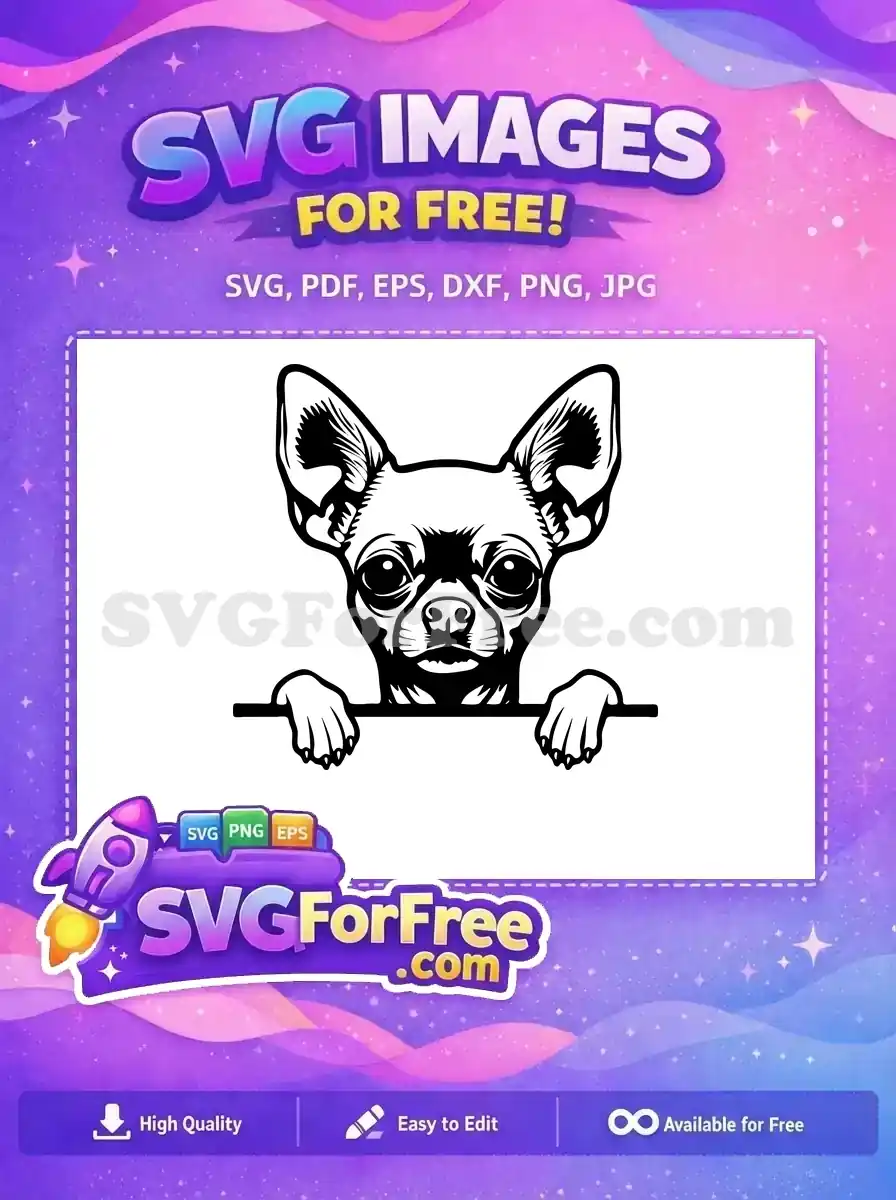 Free Cute Puppy Eyes Free Funny Face Peeking Dog Free SVG 11