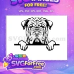 Free Cute Puppy Face Free Peeking Dog Silhouette Free SVG 3 - Instant Download
