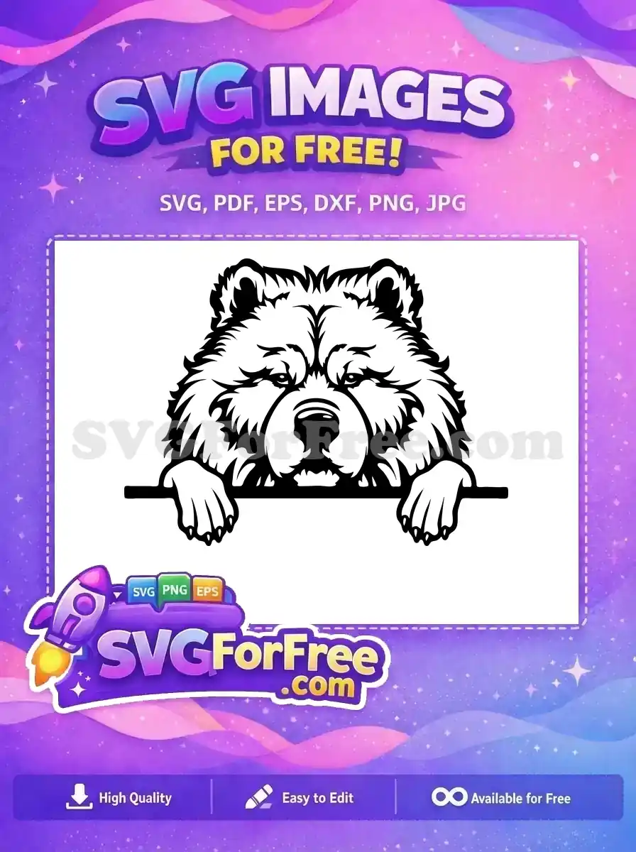 Free Cute Puppy Face Free Window Cling Peeking Free SVG
