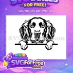 Free Cute Dog Face Free Peeking Dog Art Free SVG 7 - Instant Download