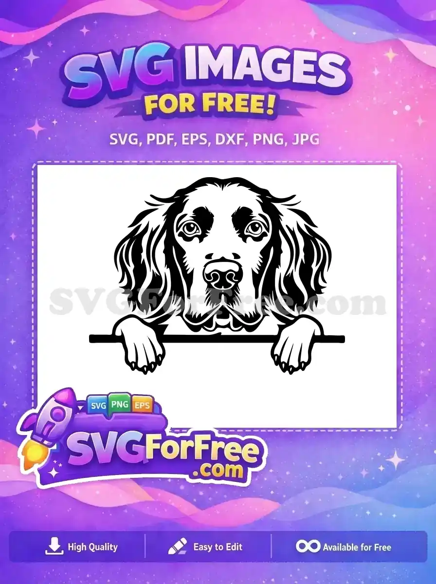 Free Cute Dog Face Free Peeking Dog Art Free SVG 7
