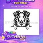 Free Cute Puppy Dog Free Funny Peeking Dog Free SVG 2 - Instant Download