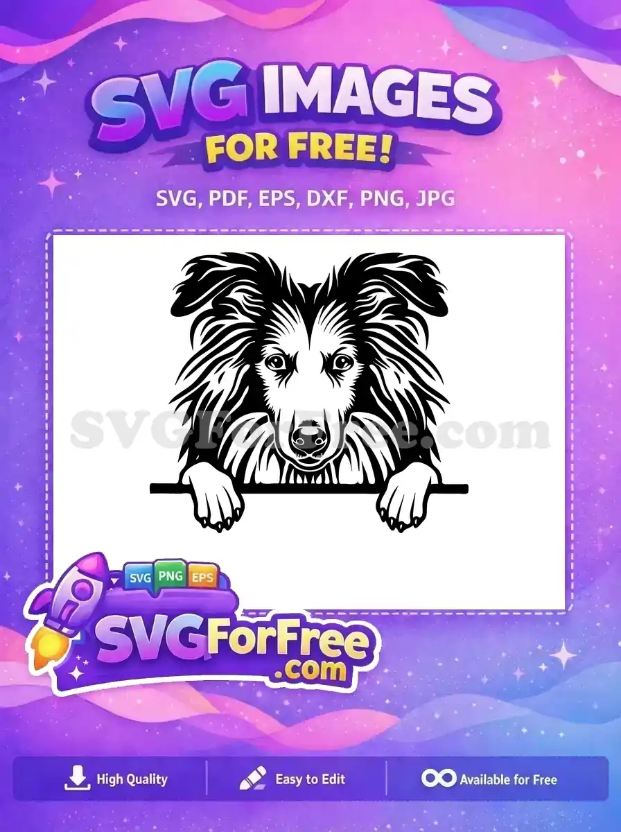 Free Cute Dog Face Free Head Peeking Window Free SVG 6