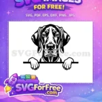Free Cute Dog Face Free Funny Pet Peeking Free SVG 31 - Instant Download