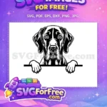 Free Cute Dog Face Free Peeking Animal Window Free SVG 10 - Instant Download