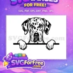 Free Cute Dog Face Free Peeking Happy Puppy Free SVG - Instant Download