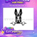 Free Cute Puppy Free Peeking Dog Cartoon Free SVG 6 - Instant Download
