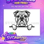 Free Cute Puppy Face Free Window Peeking Dog Free SVG 2 - Instant Download