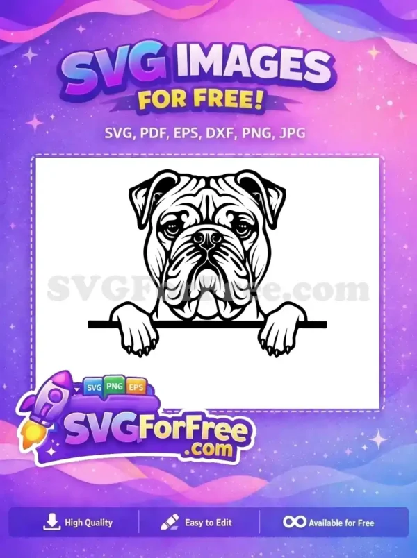 Free Cute Puppy Face Free Window Peeking Dog Free SVG 2