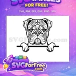 Free Cute Face Free Puppy Eyes Peeking Dog Free SVG 2 - Instant Download