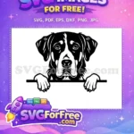 Free Cute Dog Face Free Pet Animal Peeking Free SVG 12 - Instant Download