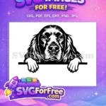 Free Cute Dog Face Free Window Peeking Funny Free SVG 2 - Instant Download