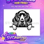 Free Cute Dog Face Free Peeking Window Funny Free SVG 161 - Instant Download