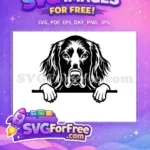 Free Cute Dog Face Free Peeking Window Funny Free SVG 162 - Instant Download