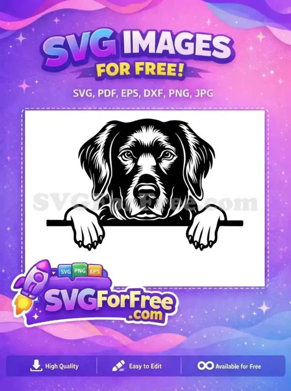 Free Cute Dog Face Free Silhouette Peeking Dog Free SVG 3