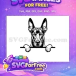 Free Cute Dog Face Free Window Peeking Pet Free SVG 3 - Instant Download