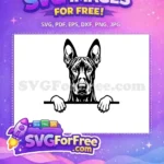 Free Cute Dog Face Free Peeking Window Pet Free SVG 23 - Instant Download